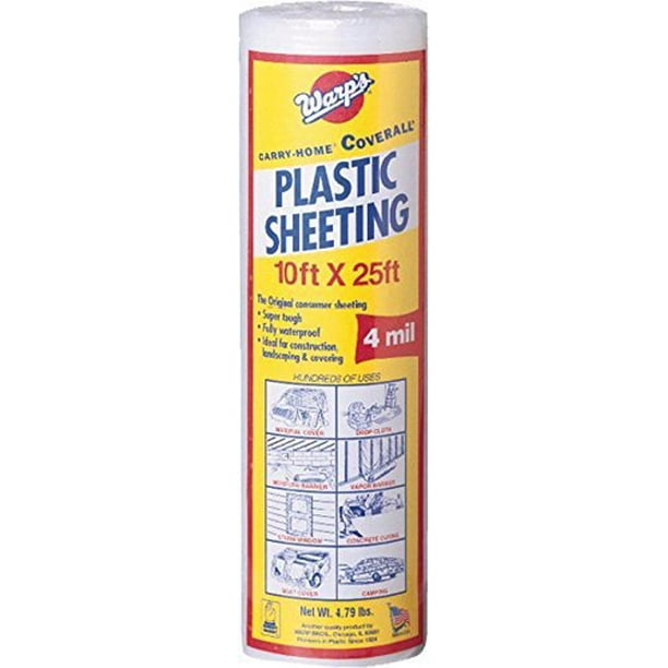 Heavy Duty Tough 4 Mil Thick Home Cover All Plastic Sheeting 10ft x 25ft Heavy Duty Tough 4 Mil Thick Home Cover All Plastic Sheeting 10ft x 25ft